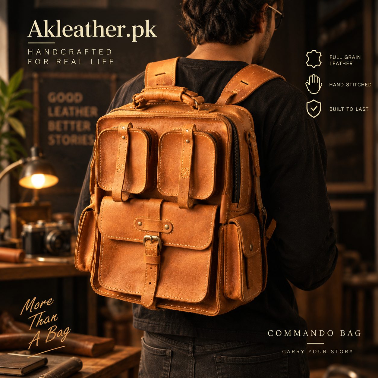 Commando 3-in-1 Convertible Bag — AK Leather
