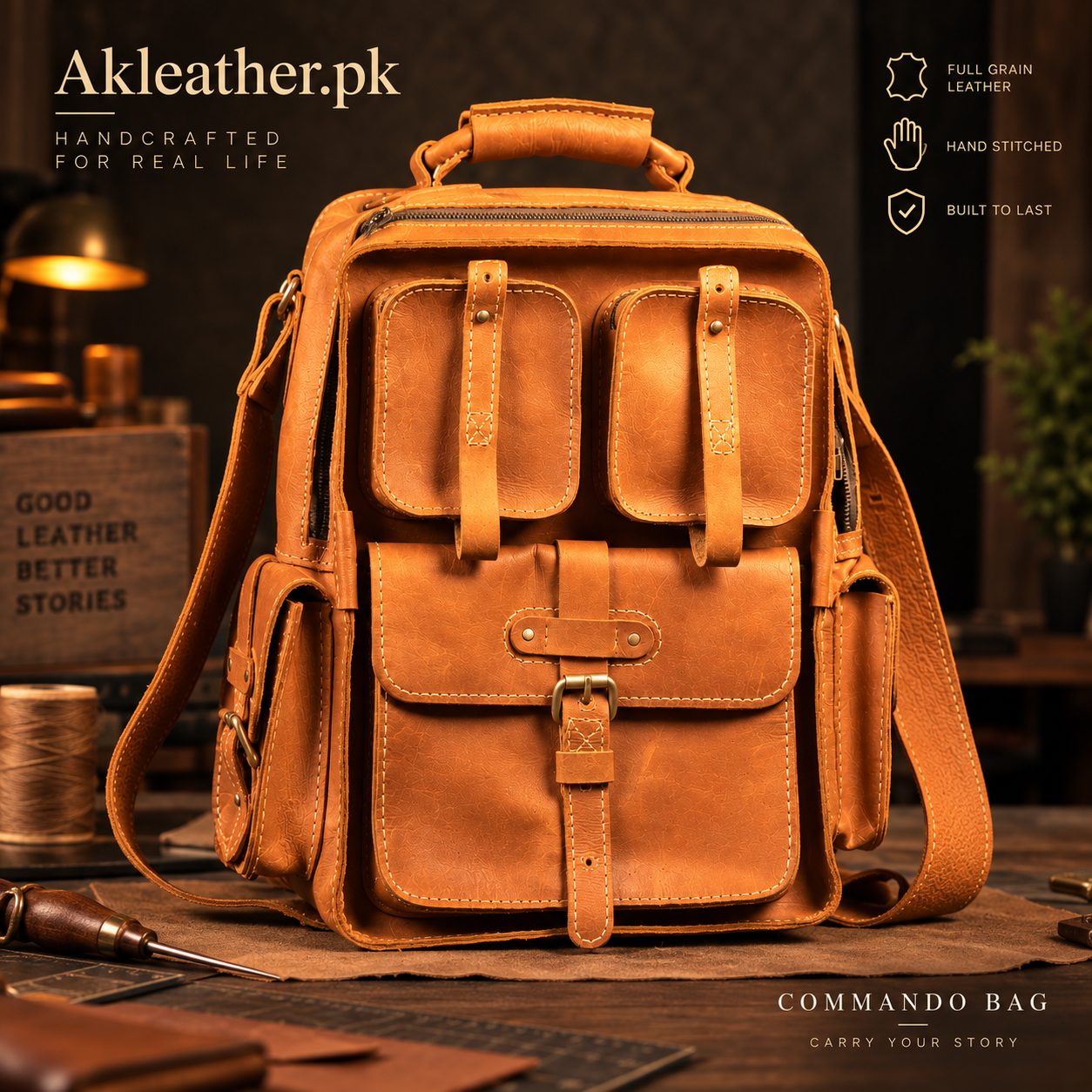 Commando 3-in-1 Convertible Bag — AK Leather
